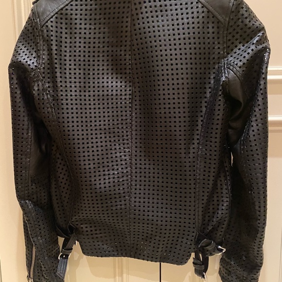 IRO Caelie perforated leather jacket size 1 small - Picture 8 of 8